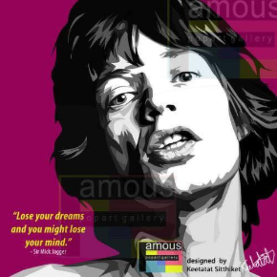 Pop Art Wall Decoration Drawing (Sir Mick Jagger) 掛畫