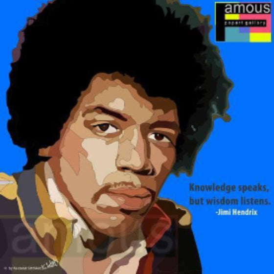 Pop Art Wall Decoration Drawing (Jimi Hendrix) 掛畫
