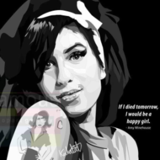 Pop Art Wall Decoration Drawing (Amy Winehouse) 掛畫