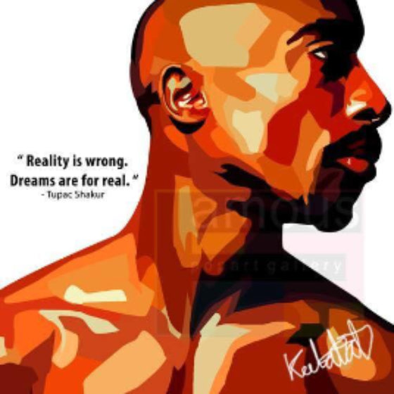 Pop Art Wall Decoration Drawing (Tupac Shakur) 掛畫