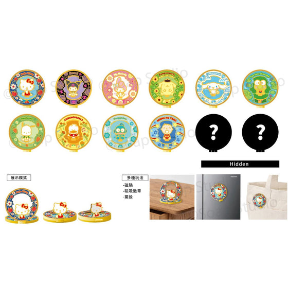 Sanrio Standing Magnetic Badge (box of 10) 三麗歐 磁貼 徽章