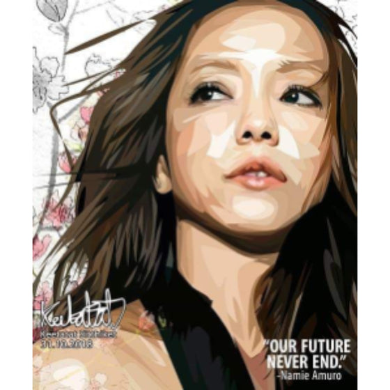 Pop Art Wall Decoration Drawing (Namie Amuro - Our future never end.) 安室奈美惠 掛畫