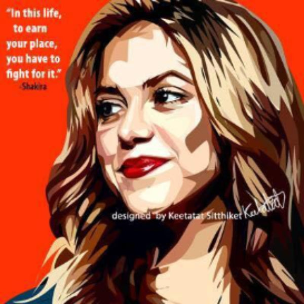 Pop Art Wall Decoration Drawing (Shakira) 掛畫