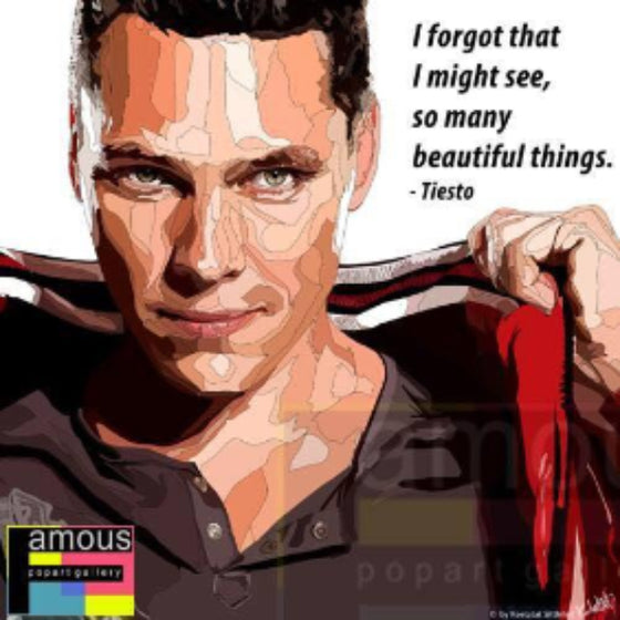 Pop Art Wall Decoration Drawing (Tiesto - White) 掛畫