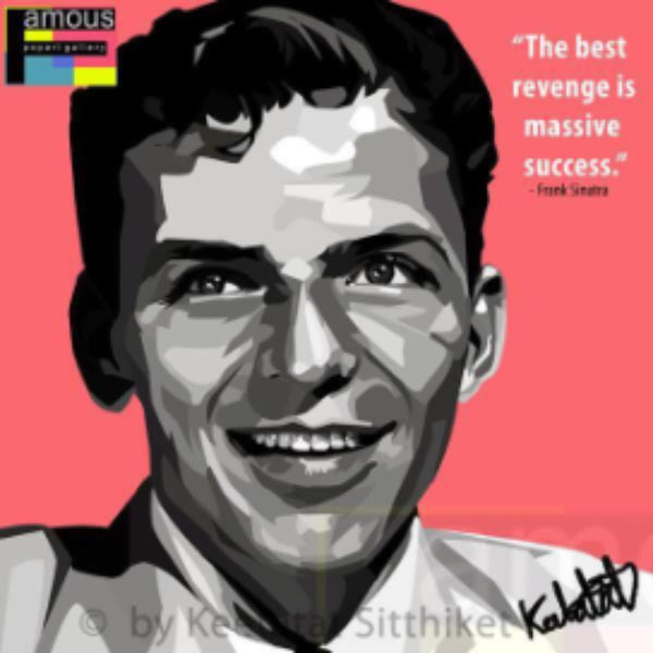 Pop Art Wall Decoration Drawing (Frank Sinatra) 法蘭·仙納杜拉 瘦皮猴 掛畫