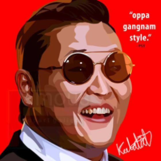 Pop Art Wall Decoration Drawing (PSY) 掛畫