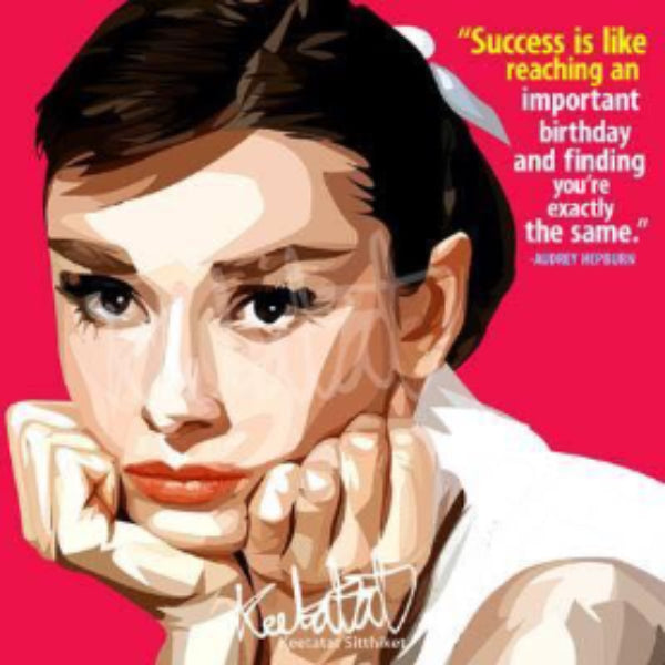 Pop Art Wall Decoration Drawing (Audrey Hepburn - Success) 柯德莉·夏萍 掛畫