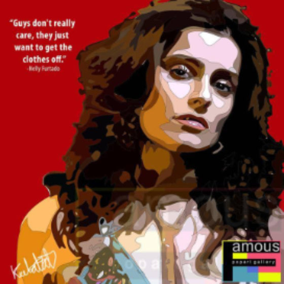 Pop Art Wall Decoration Drawing (Nelly Furtado) 掛畫