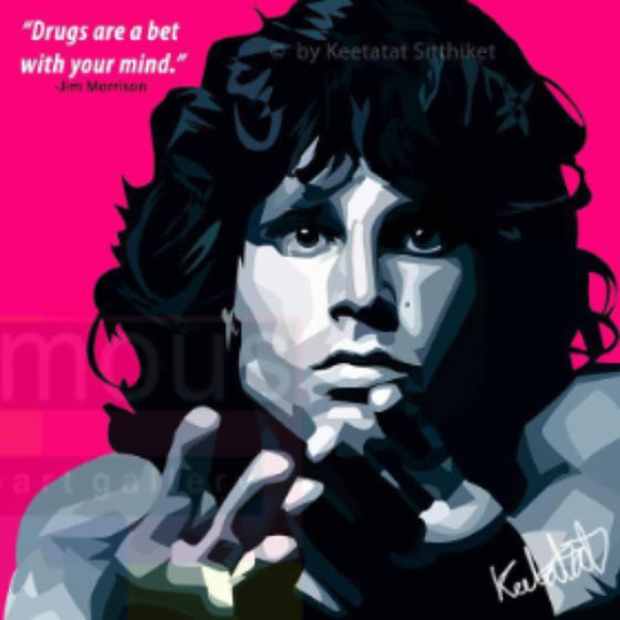 Pop Art Wall Decoration Drawing (Jim Morrison) 掛畫