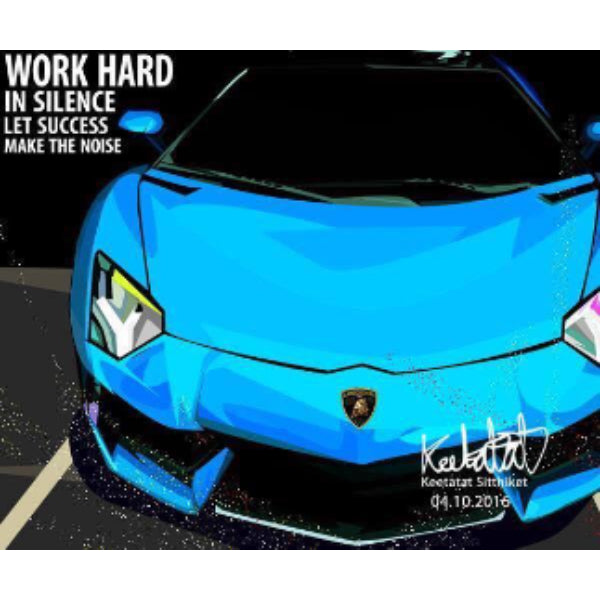 Pop Art Wall Decoration Drawing (Car - LAMBORGHINI) 林寶堅尼 掛畫