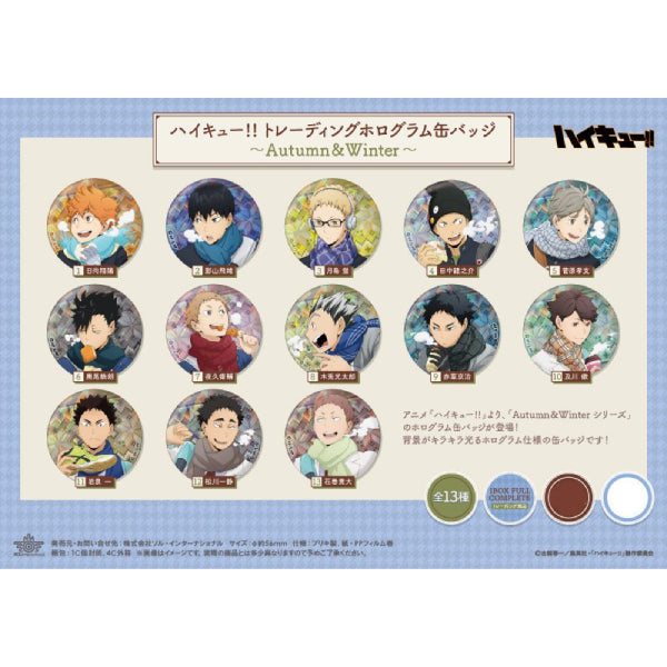 Haikyu!! Trading Holographic Badges Autumn & Winter (set of 13) 排球少年 襟章 (2025 Mar resale ver.)