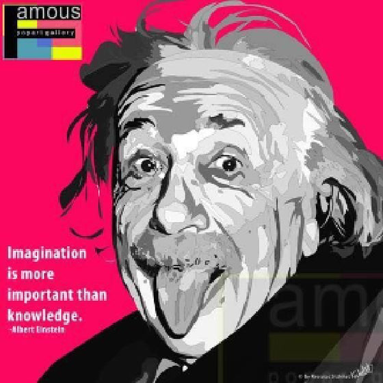 Pop Art Wall Decoration Drawing (Einstein pink) 愛因斯坦 掛畫