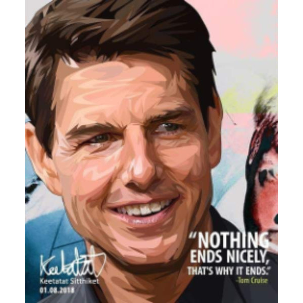Pop Art Wall Decoration Drawing (Tom Cruise - Nothing Ends nicely) 湯告魯斯 掛畫