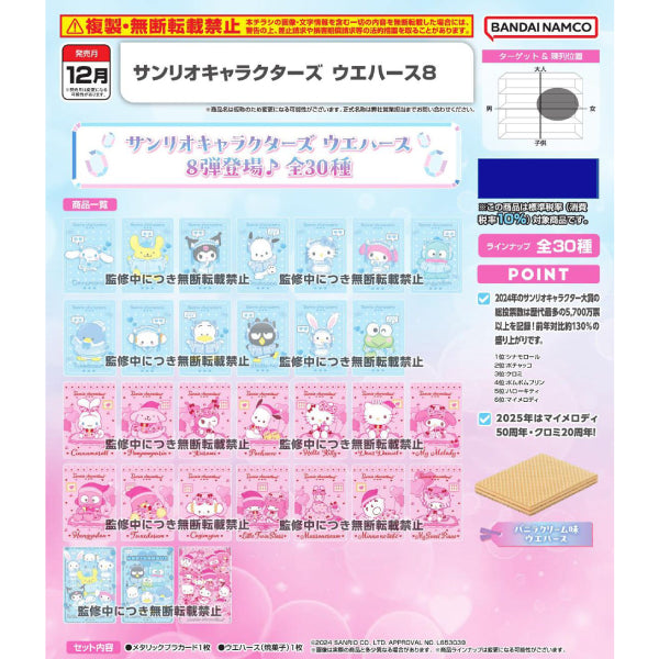 Sanrio Characters Wafer 8 (pack of 20) 三麗鷗 餅卡 食玩