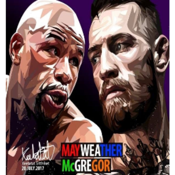 Pop Art Wall Decoration Drawing (Floyd Mayweather Vs Conor McGregor) 掛畫