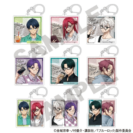 Blue Lock Trading Acrylic Keychain Holiday Glasses (set of 9) 藍色監獄 鎖匙扣 吊飾 掛飾