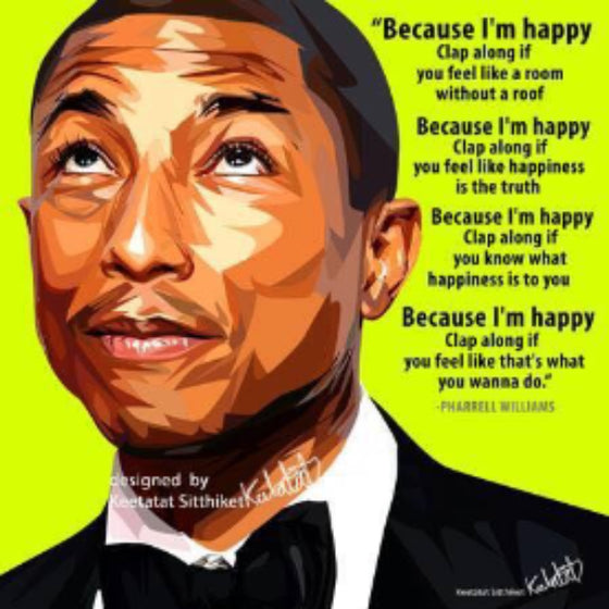 Pop Art Wall Decoration Drawing (Pharrell Williams 2) 掛畫