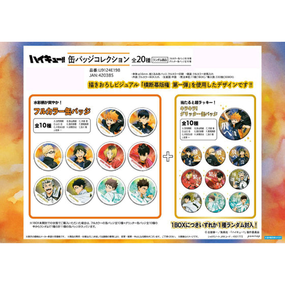 Haikyu!! Can Badge Collection Banner Copyright 1st Edition (box of 11) 排球少年 襟章