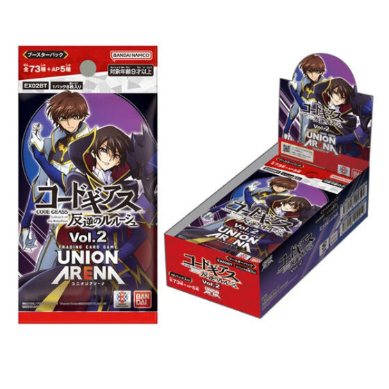 UNION ARENA Extra Booster Pack Code Geass【EX02BT】 (box of 12 packs) 叛逆的魯魯修 魯魯修 卡牌