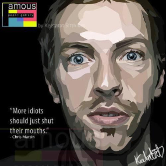 Pop Art Wall Decoration Drawing (Chris Martin) 掛畫
