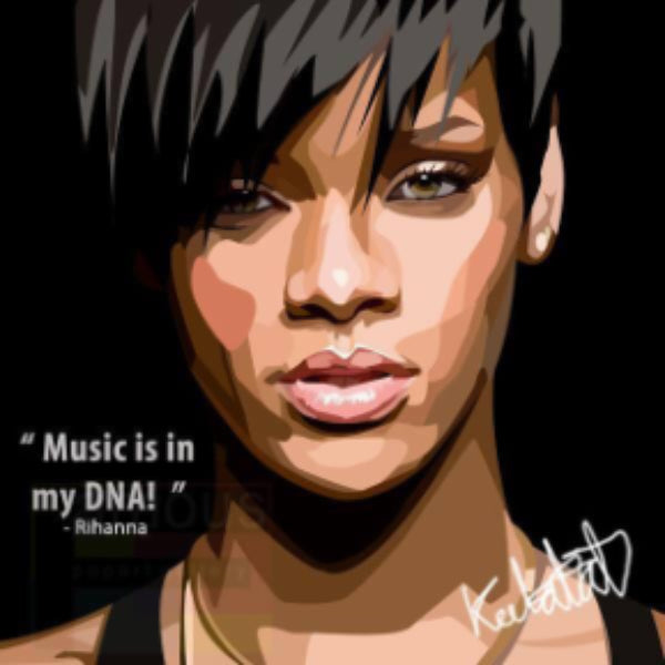 Pop Art Wall Decoration Drawing (Rihanna) 掛畫