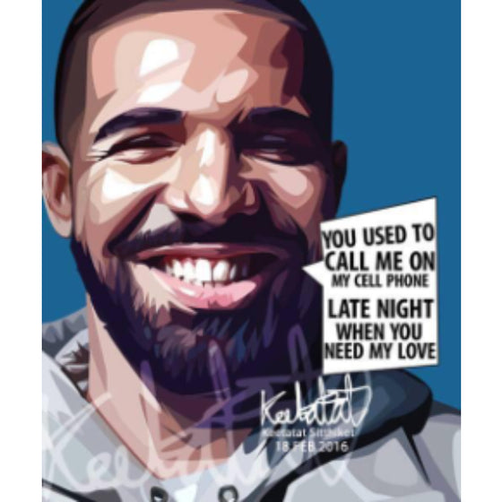 Pop Art Wall Decoration Drawing (Drake) 掛畫