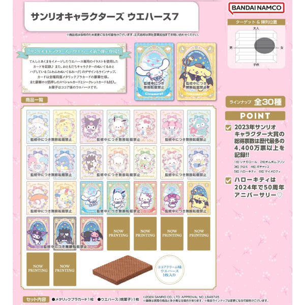 SANRIO CHARACTERS WAFER 7 (box of 20 packs) 三麗鷗 威化 收藏卡