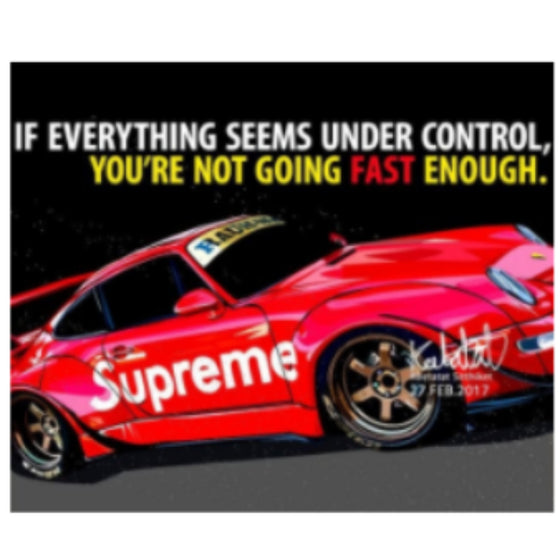 Pop Art Wall Decoration Drawing (Car RWB Porsche X Supreme - If Everything Seems Under Control) 掛畫