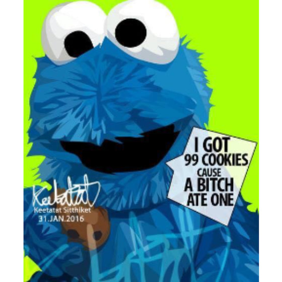 Pop Art Wall Decoration Drawing (Cookie Monster) 芝麻街 掛畫