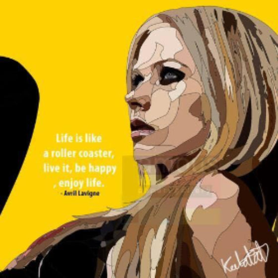 Pop Art Wall Decoration Drawing (Avril Lavigne) 掛畫