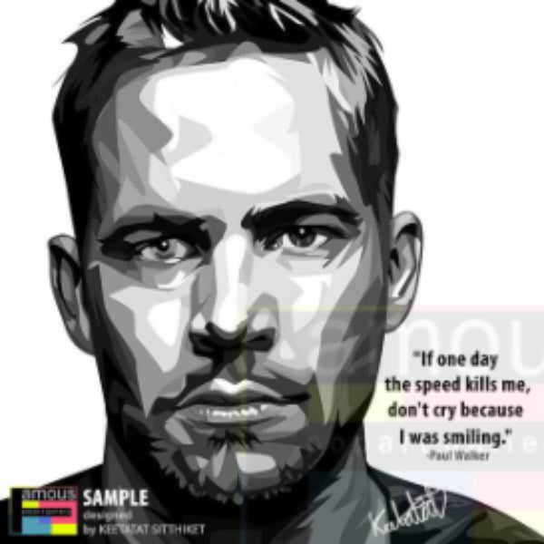 Pop Art Wall Decoration Drawing (Paul Walker) 保羅·獲加 掛畫