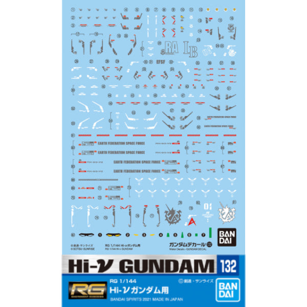 RG 1/144 Hi-v Gundam (2023 Sep Resale ver.) / Gundam Decal No.132