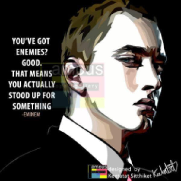 Pop Art Wall Decoration Drawing (Eminem - Black) 掛畫