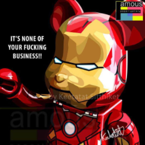 Pop Art Wall Decoration Drawing (Bearbrick - Iron Man) 掛畫