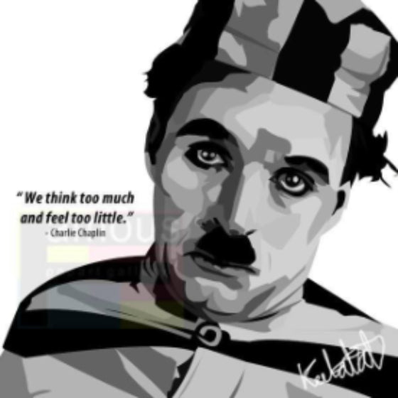 Pop Art Wall Decoration Drawing (Charlie Chaplin) 查理·卓别林 差利·卓別靈 掛畫