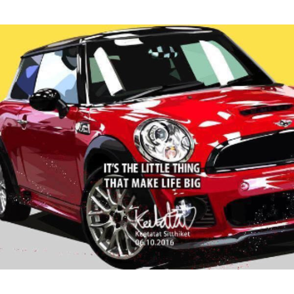 Pop Art Wall Decoration Drawing (Car - mini Its The Little Thing) 掛畫