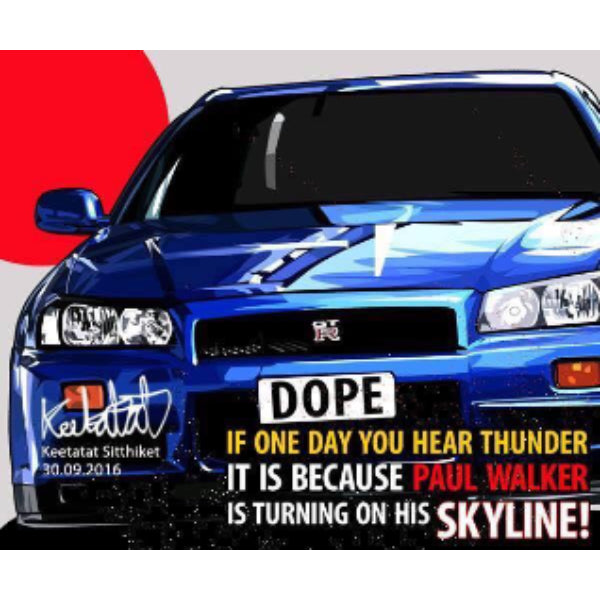 Pop Art Wall Decoration Drawing (Car - GTR R34) 掛畫