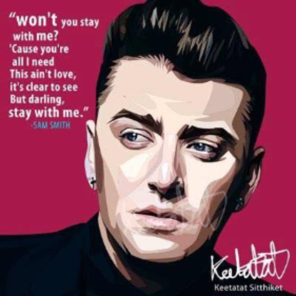 Pop Art Wall Decoration Drawing (Sam Smith) 掛畫