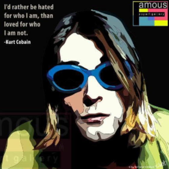 Pop Art Wall Decoration Drawing (Kurt Cobain - Sunglasses) 掛畫
