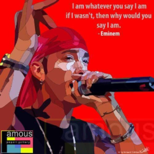 Pop Art Wall Decoration Drawing (Eminem - Red) 掛畫