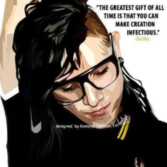 Pop Art Wall Decoration Drawing (Skrillex) 掛畫