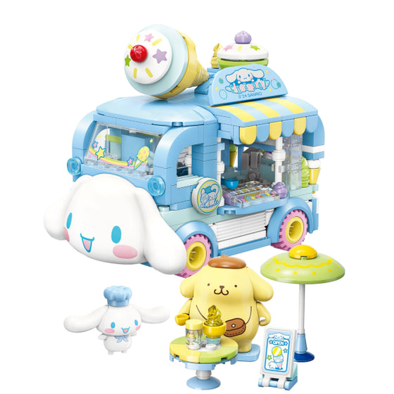 Qman - Cinnamoroll & Pompompurin's Ice-cream Truck 積木 肉桂狗 布甸狗 雪糕車