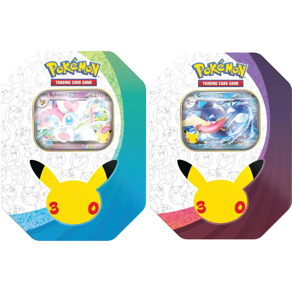 30th Celebration Tin (Sylveon ex / Greninja ex) ME: 30th Celebration (Eng ver.) 寵物小精靈 寶可夢 卡牌