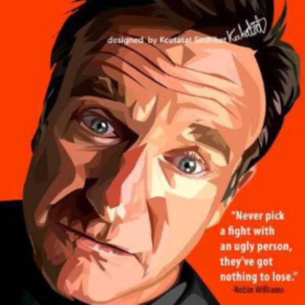 Pop Art Wall Decoration Drawing (Robin Williams) 羅賓威廉斯 掛畫