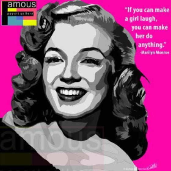 Pop Art Wall Decoration Drawing (Marilyn Monroe - If you can make a girl laugh) 瑪麗蓮·夢露 掛畫