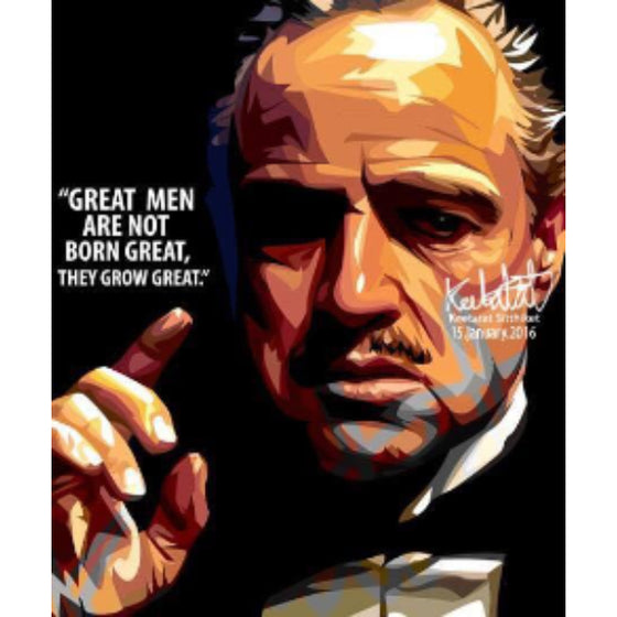 Pop Art Wall Decoration Drawing (Don Vito Corleone - Great Men) 教父 Godfather 掛畫