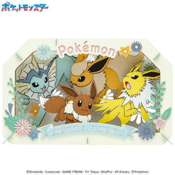 PT-L73 PAPER THEATER Pokemon - Eevee, Vaporeon, Jolteon, Flareon 寵物小精靈 寶可夢 紙劇場 水 雷 火 伊貝