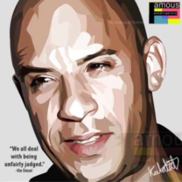 Pop Art Wall Decoration Drawing (Vin Diesel) 雲·迪素 掛畫