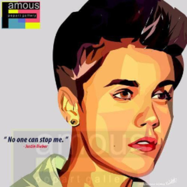 Pop Art Wall Decoration Drawing (Justin Bieber) 掛畫