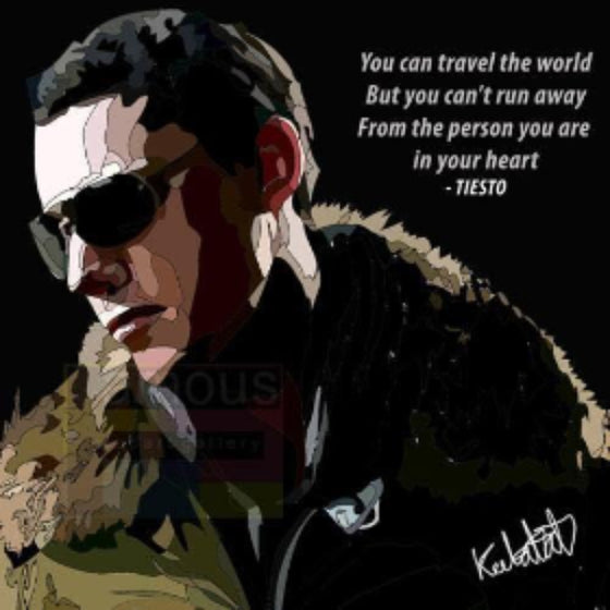 Pop Art Wall Decoration Drawing (Tiesto - Black) 掛畫